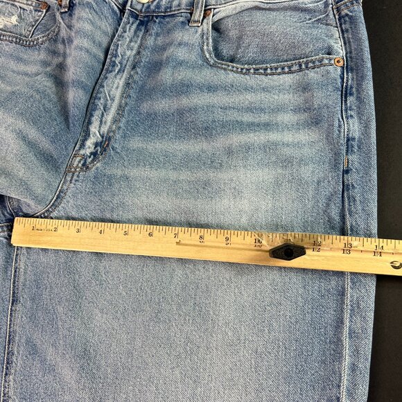 American Eagle Jeans Women's 38x32* High Rise Baggy Dad Light Blue Denim Tag 18R - Picture 14 of 16